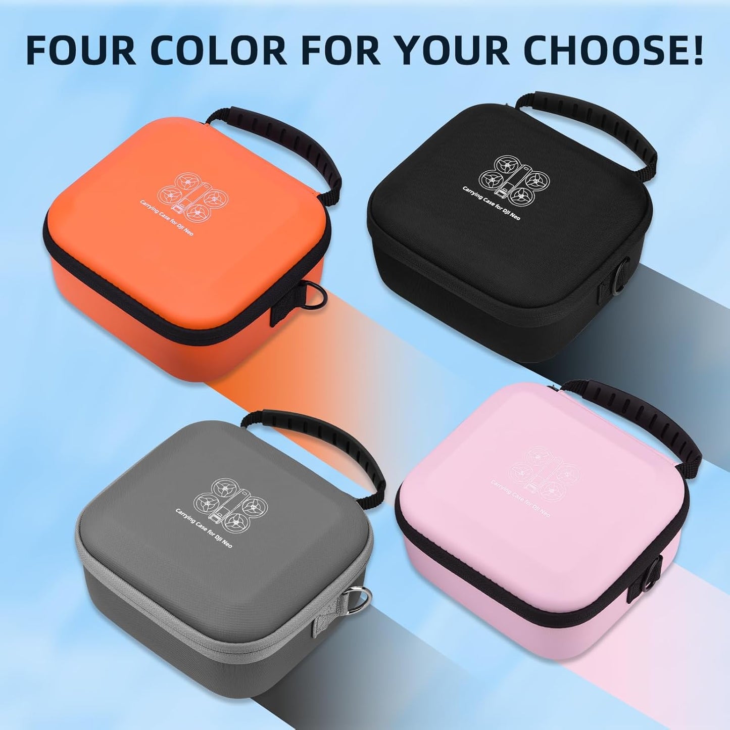 Flymile Drone Carrying Case Small Shoulder Bag Portable PU Orange NEW
