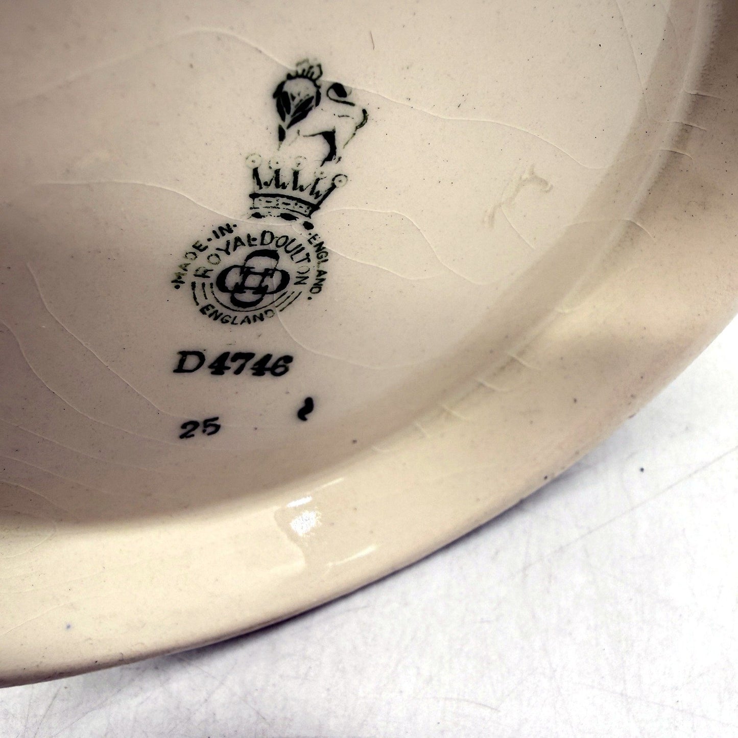 VINTAGE Royal Doulton Ceramic Mug Collectible Blue and Cream Color Glaze