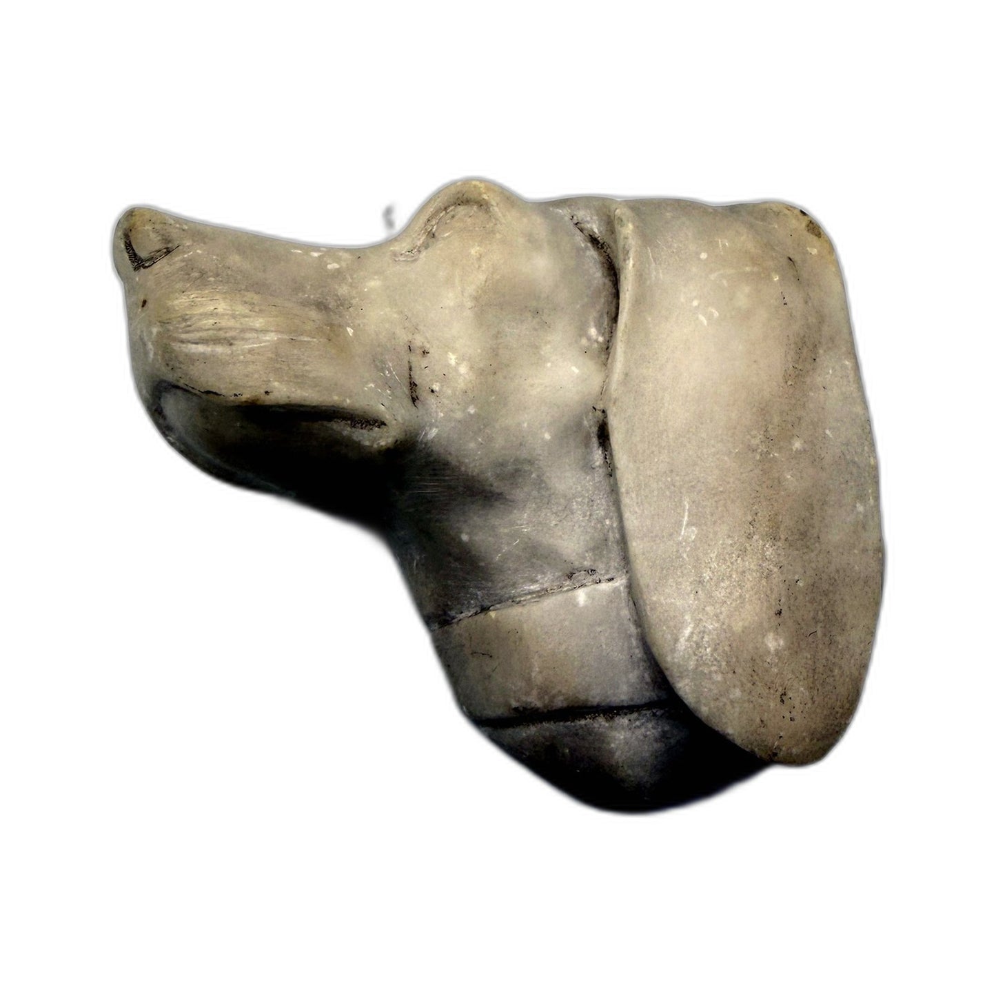 Handcrafted Organic Marble Sculpture Artisan Stone Dog Carving Home Decor 12cm