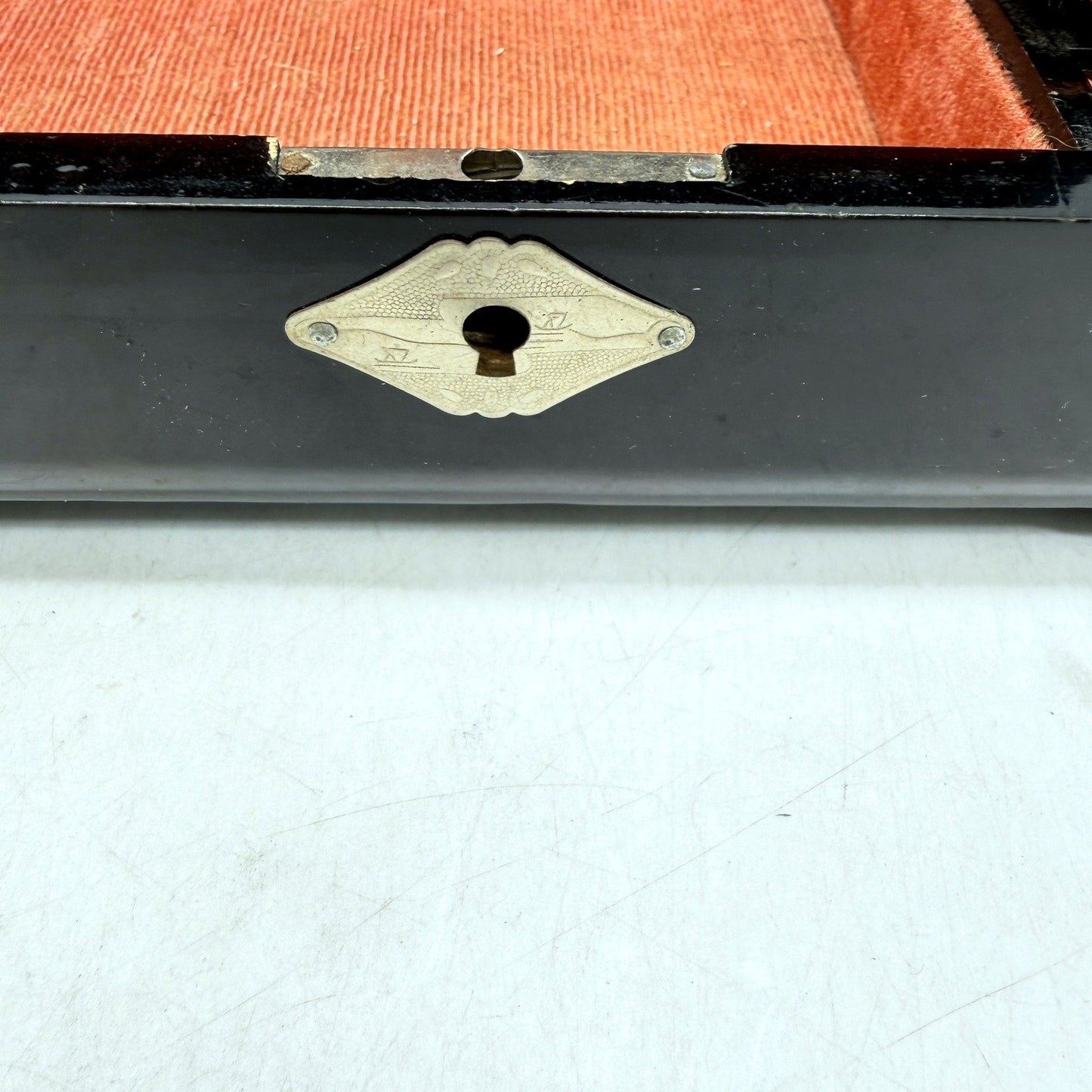 Vintage Antique Musical Collectible Black & Gold Decorative Display Music Box