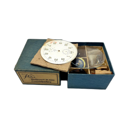 VINTAGE Clock Movement Parts By Peter Weckerwerk Ersatzteilpackung In Box