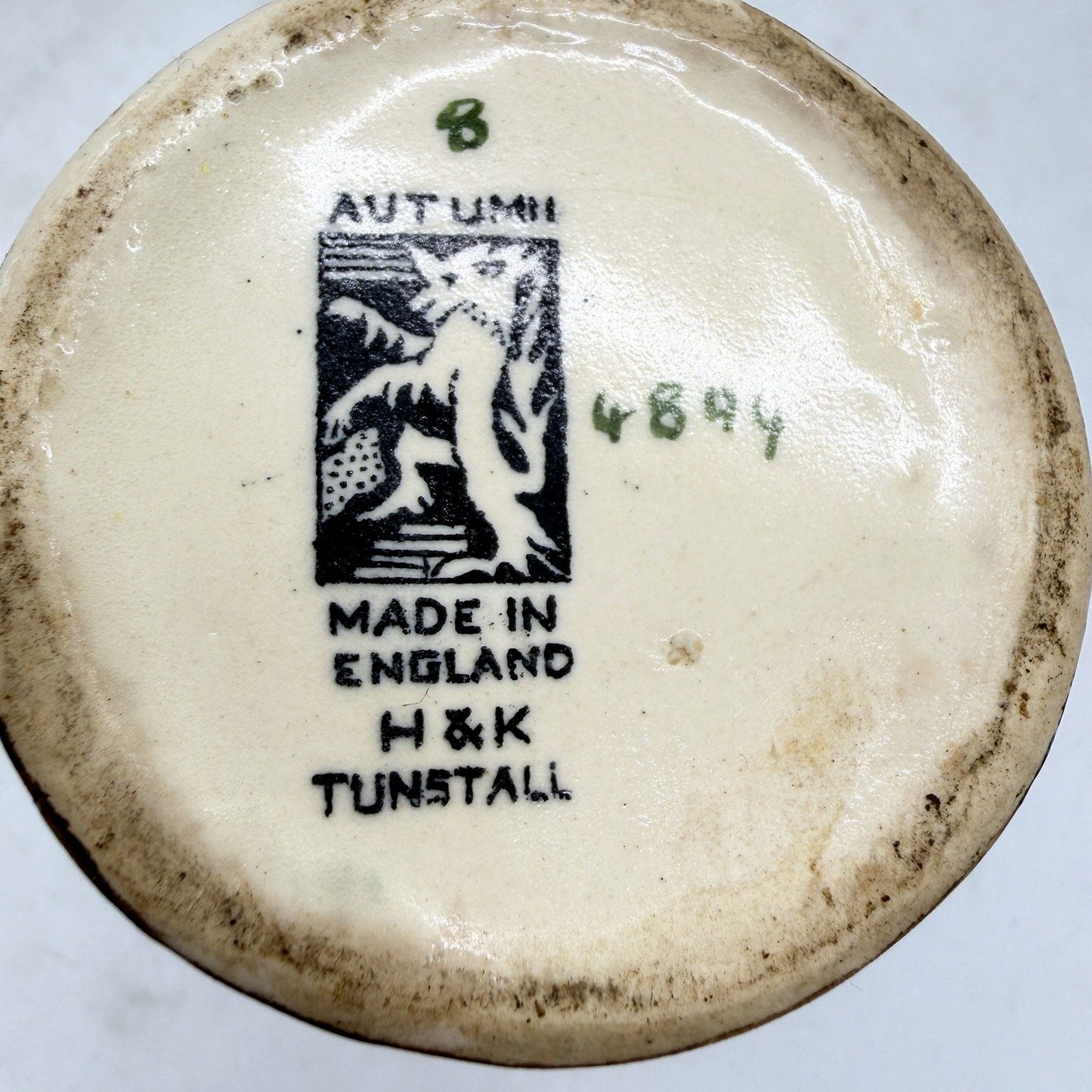 H & K Tunstall Vintage Handpainted Autumn Floral Decorative Ceramic Vase 14cm