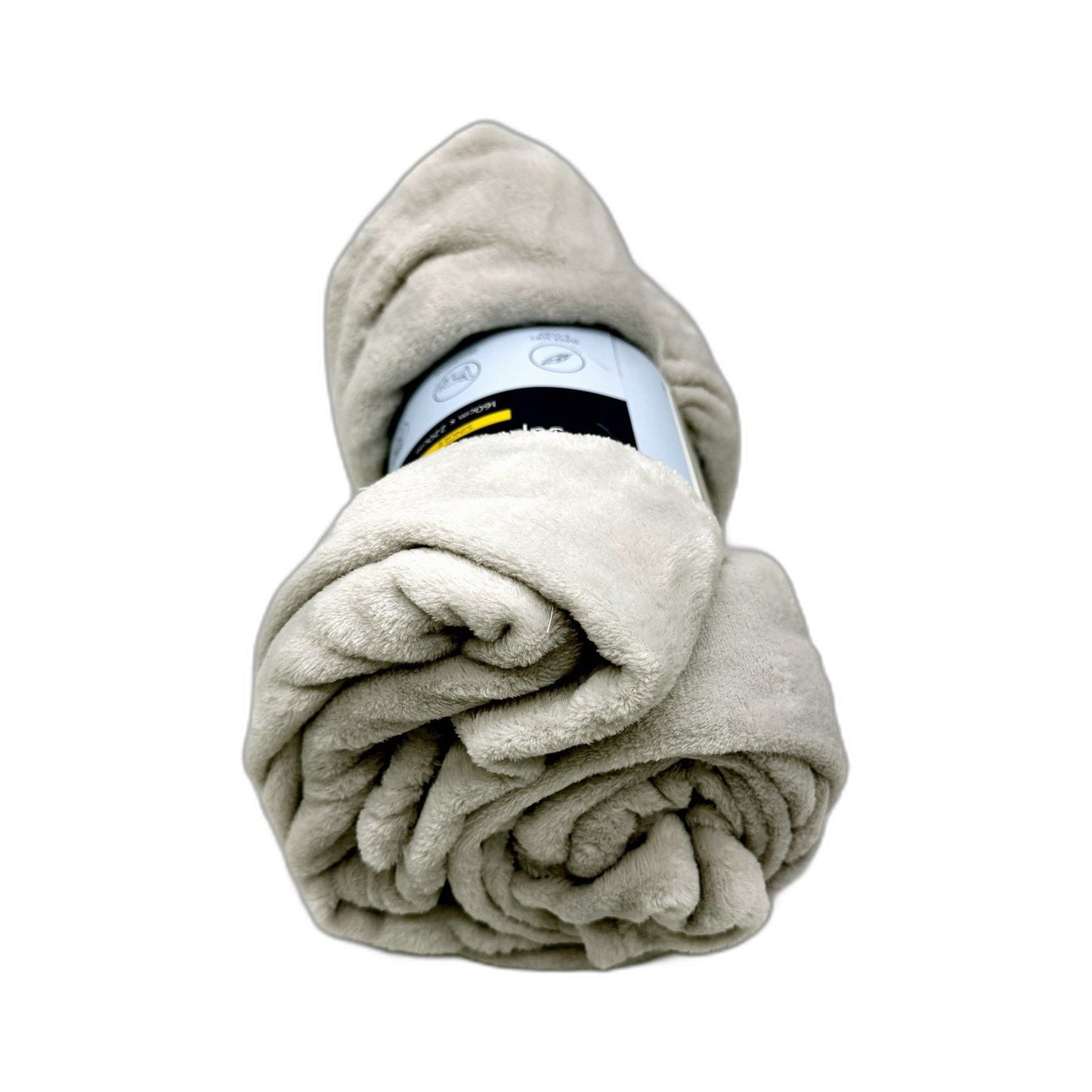 Supersoft Throw Blanket Soft Polyester Light Gray 160cm SINGLE Bed NEW