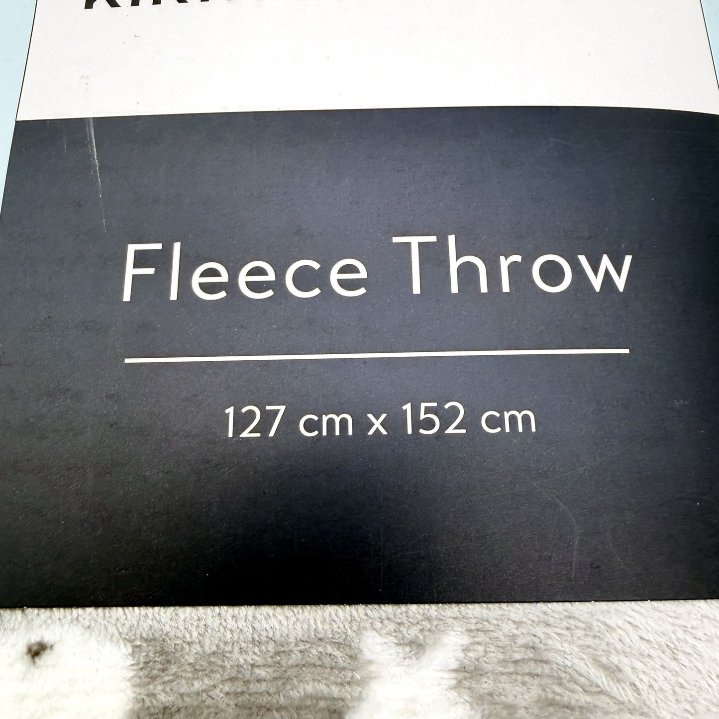 Premium Softness Fleece Throw Blanket Cozy Snuggle Grey with White Rabbits NEW