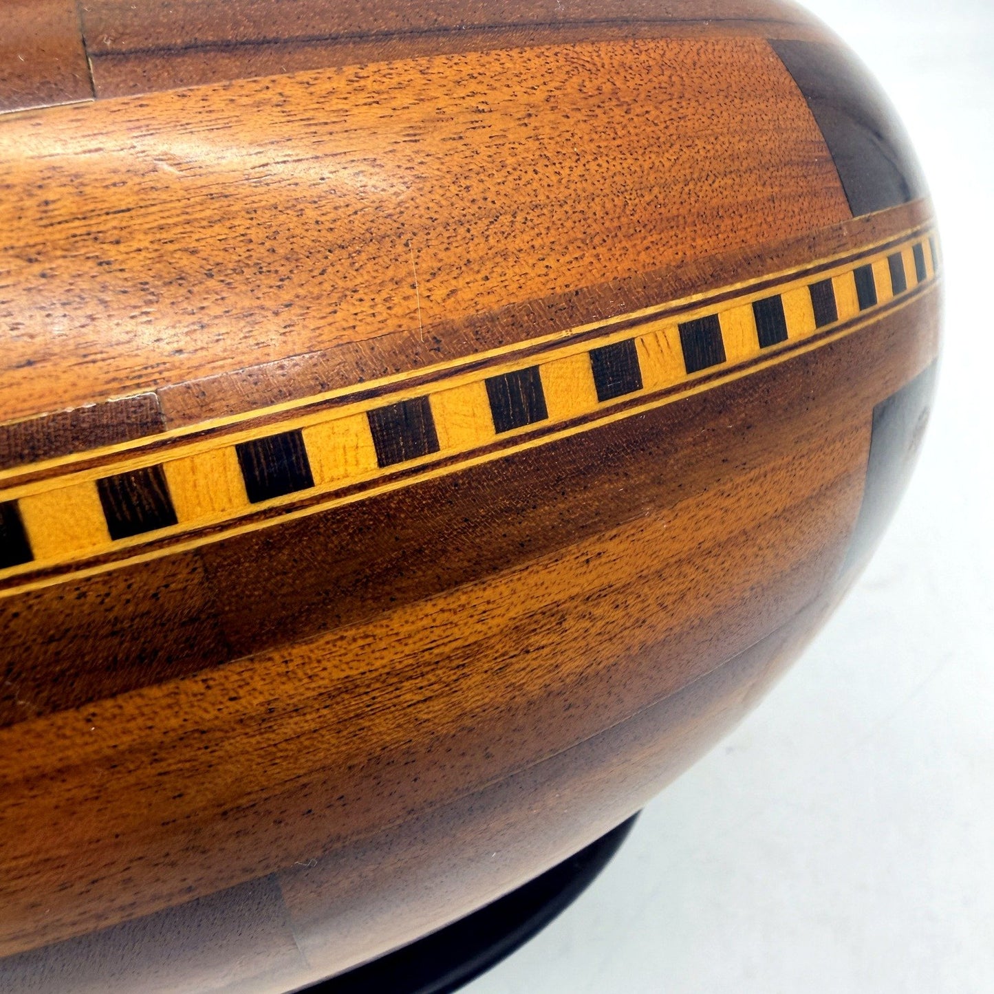 Handcrafted Timber Decorative Wooden Large Bowl Planter Pot with Drainage Hole
