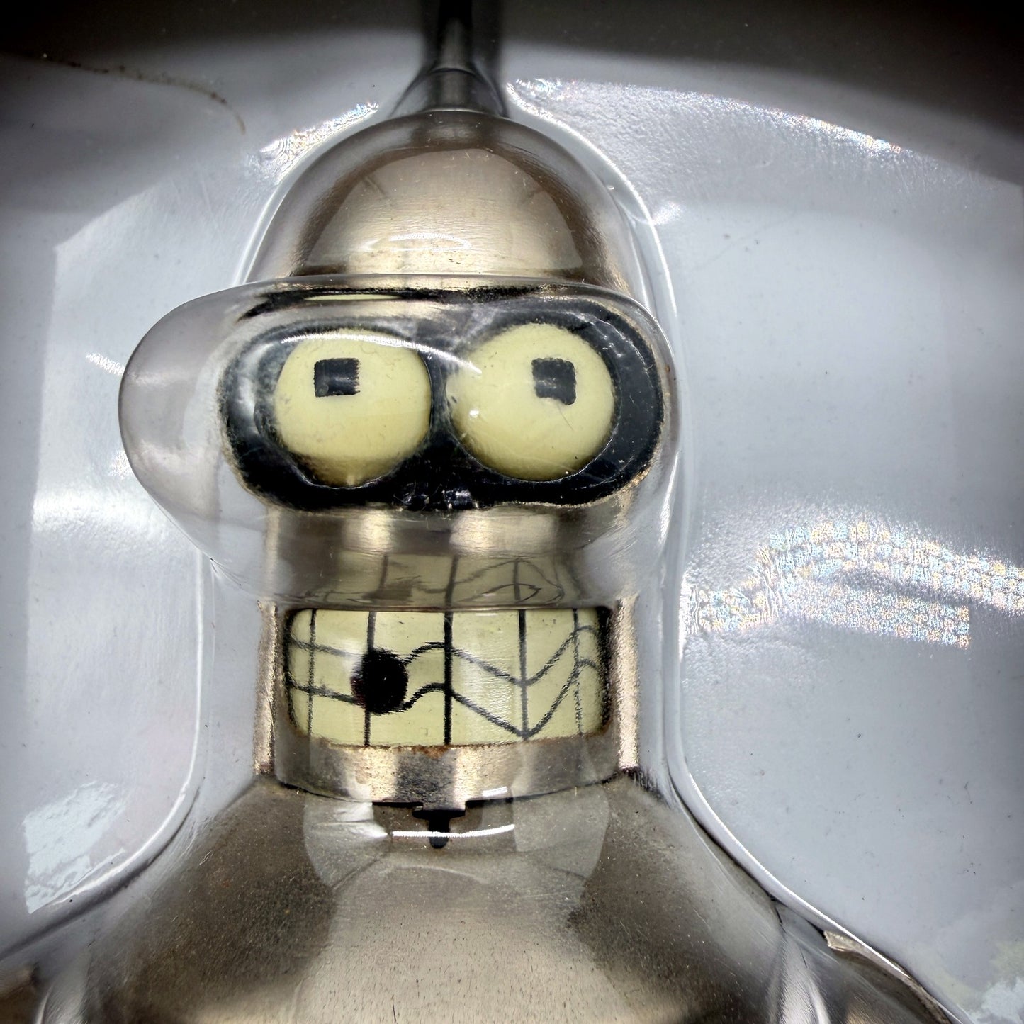 2003 Futurama Bender Robot Action Figure Collectible Metal Toy In Original Box
