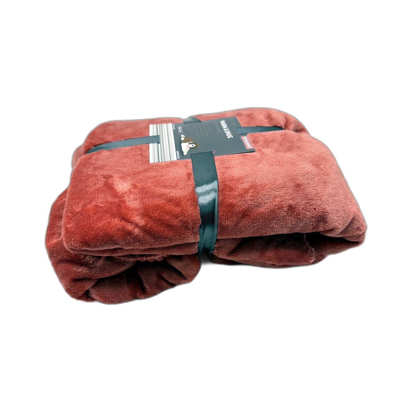 Warm & Snug Reversible Rose Pink Pet Blanket Flannel Sherpa Fleece 1m x 1.2m NEW