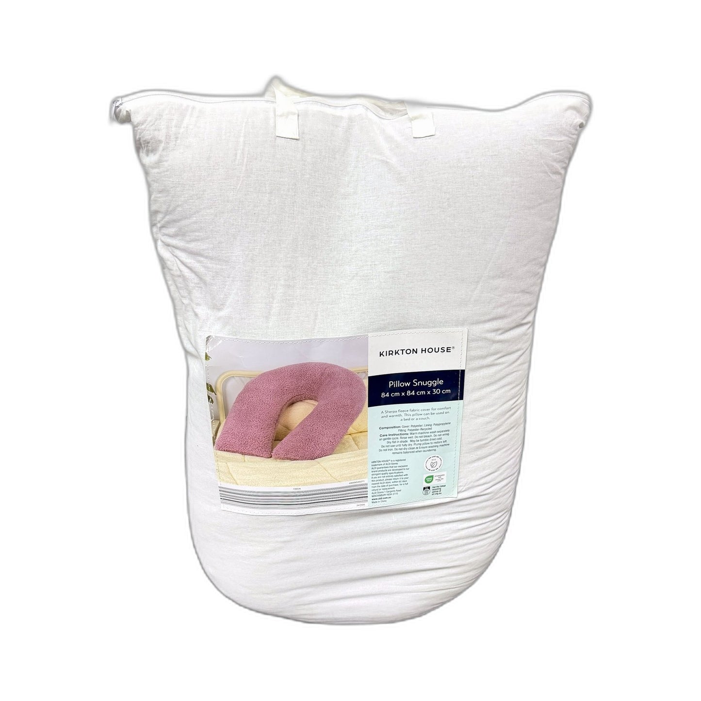 Pink Sherpa Fleece Snuggle Pillow Soft Cozy Comfort U Shaped Bed Cushion NEW