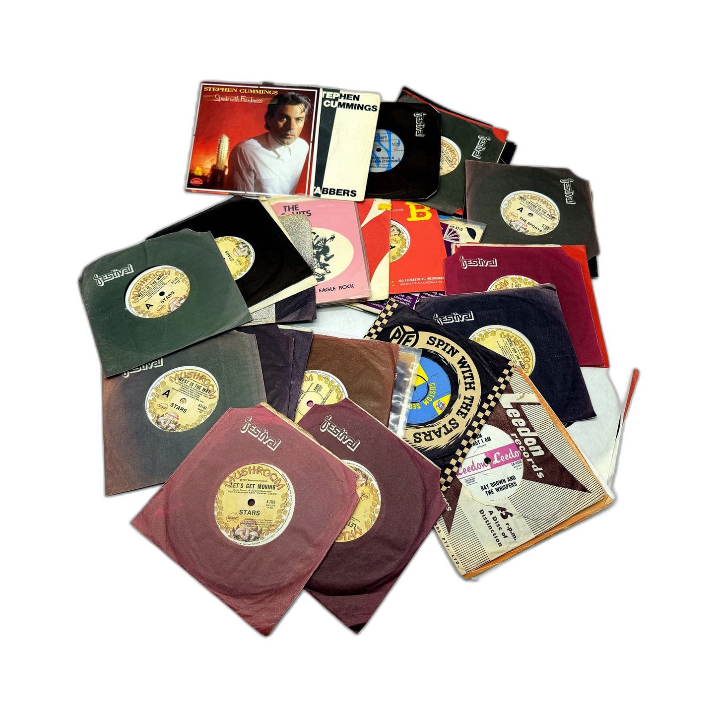 VINTAGE 1970s 41 Piece Assorted Artists Vinyl Single LP Record Collection