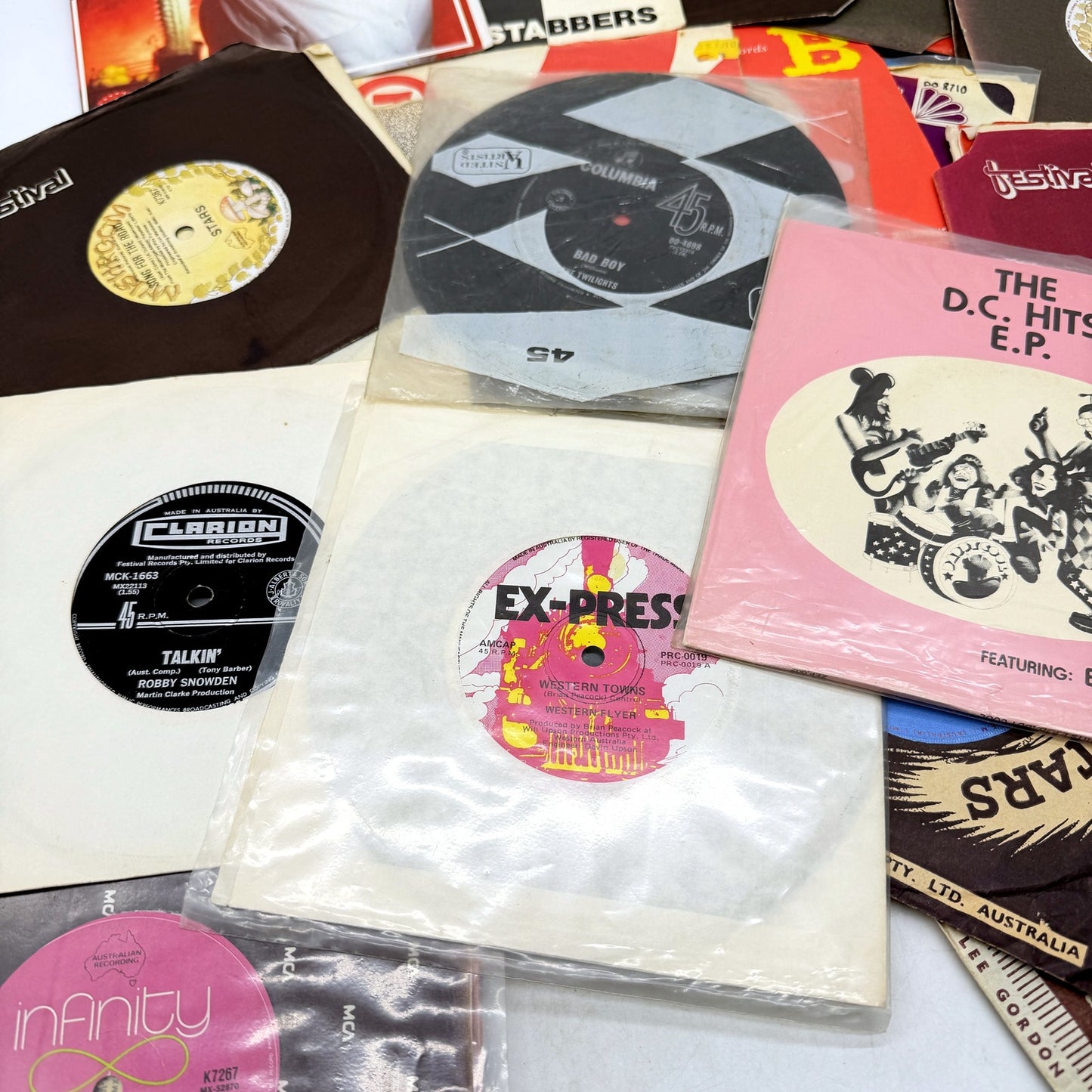 VINTAGE 1970s 41 Piece Assorted Artists Vinyl Single LP Record Collection