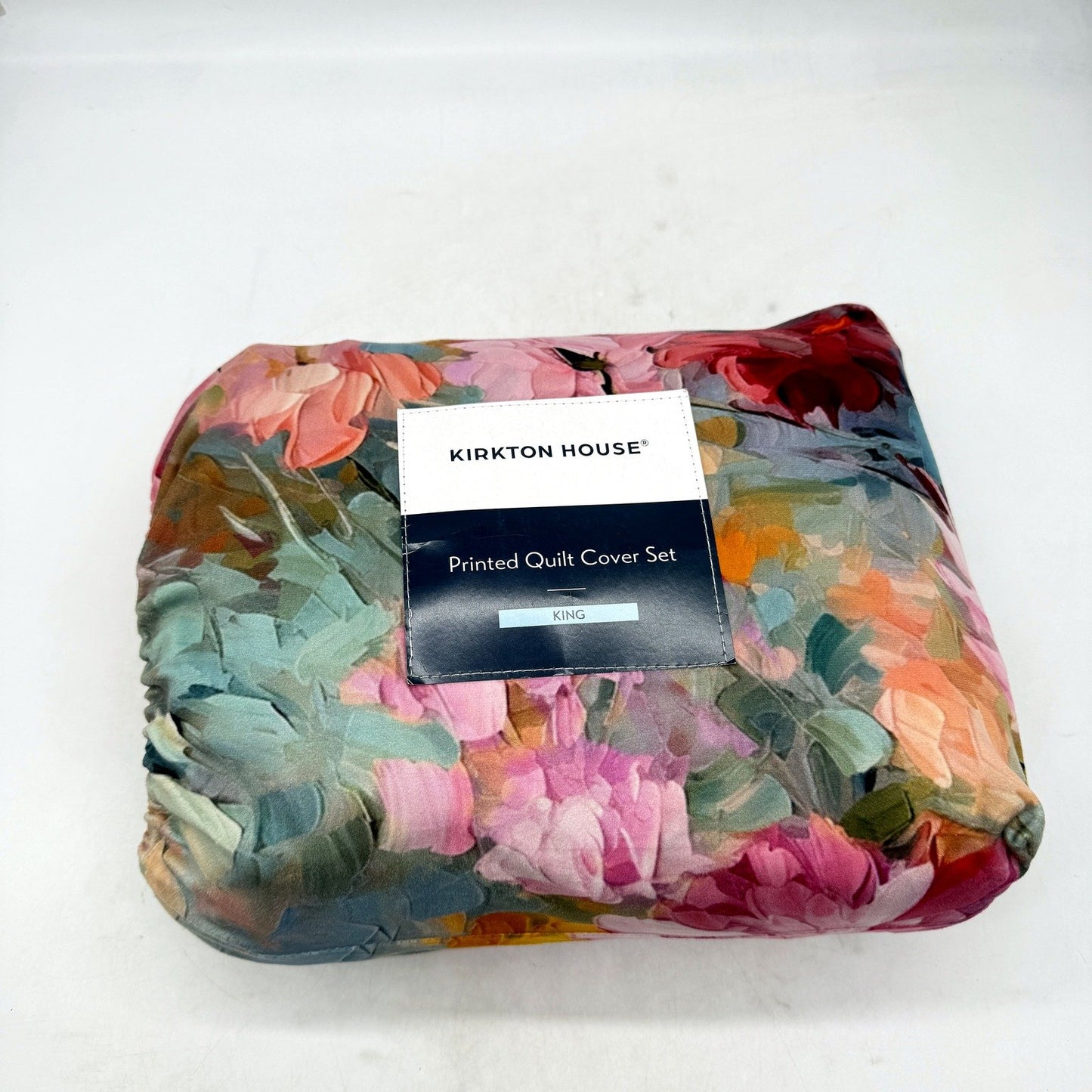 Velvet Soft Feel Floral Printed Quilt Cover Set Incl Pillowcases King Size NEW