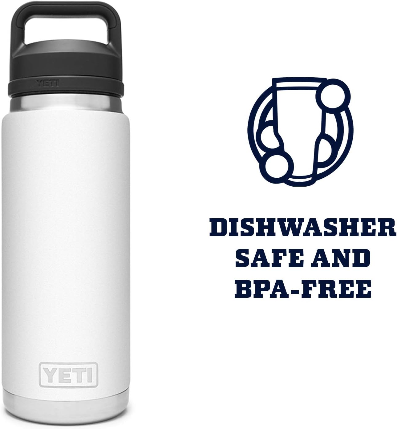 YETI Rambler 26 oz Vacuum Insulated Stainless Steel Sports Water Bottle NEW
