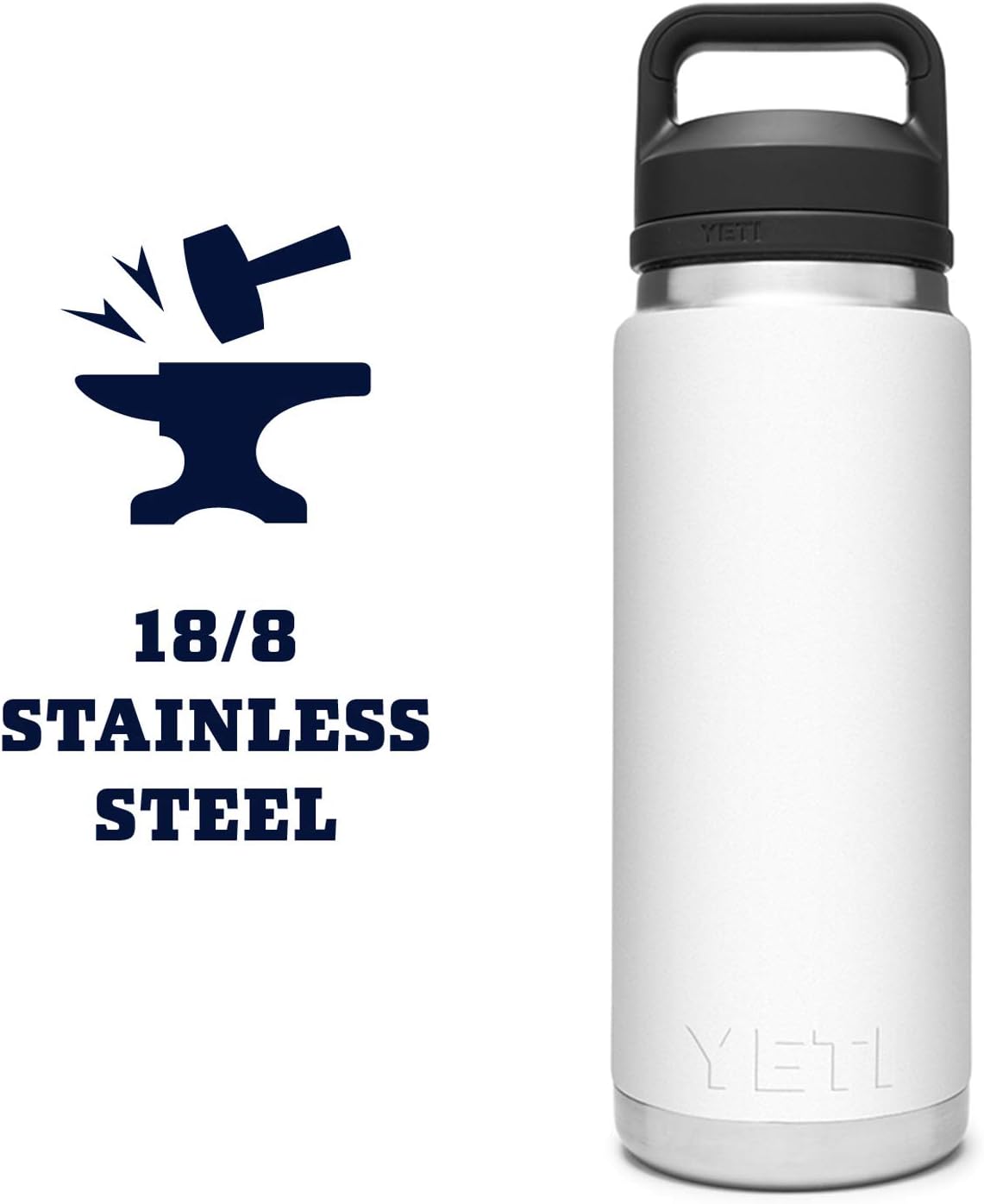 YETI Rambler 26 oz Vacuum Insulated Stainless Steel Sports Water Bottle NEW