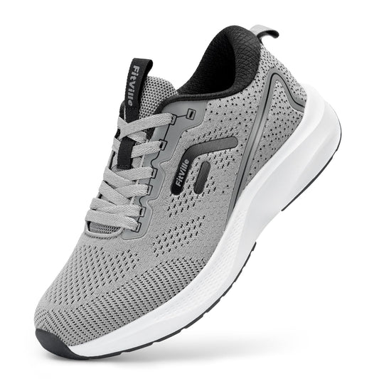 FitVille Jetcore V1 Lightweight Foggy Grey Running Wide Shoes Mens US 9.5 NEW