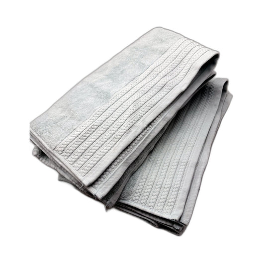 Soft Mint Green Bath Sheets Absorbent Textured Stripe Hem Design 2 Pack NEW