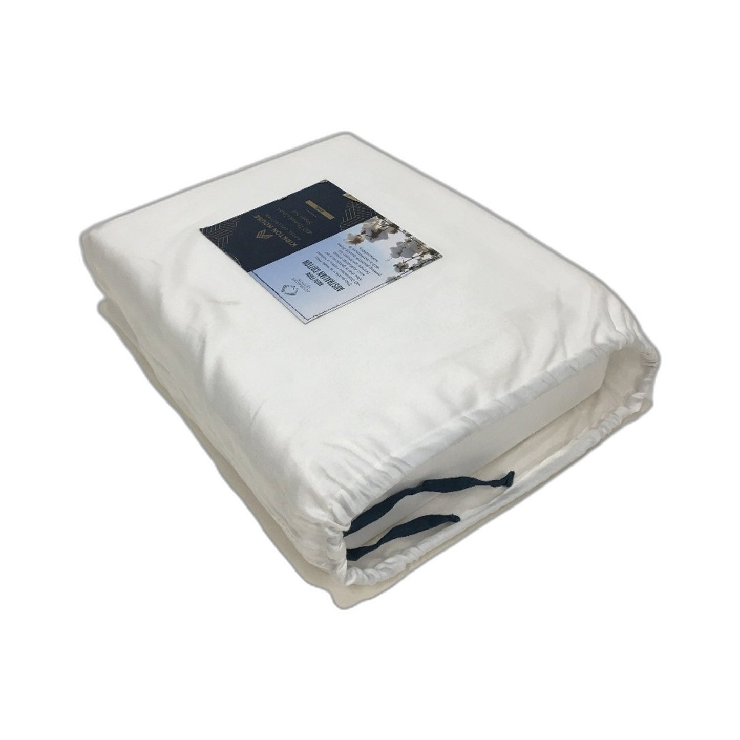 Luxury Bedding Bright White Blue Rim 410 Thread Count Cotton Sheet Set KING NEW