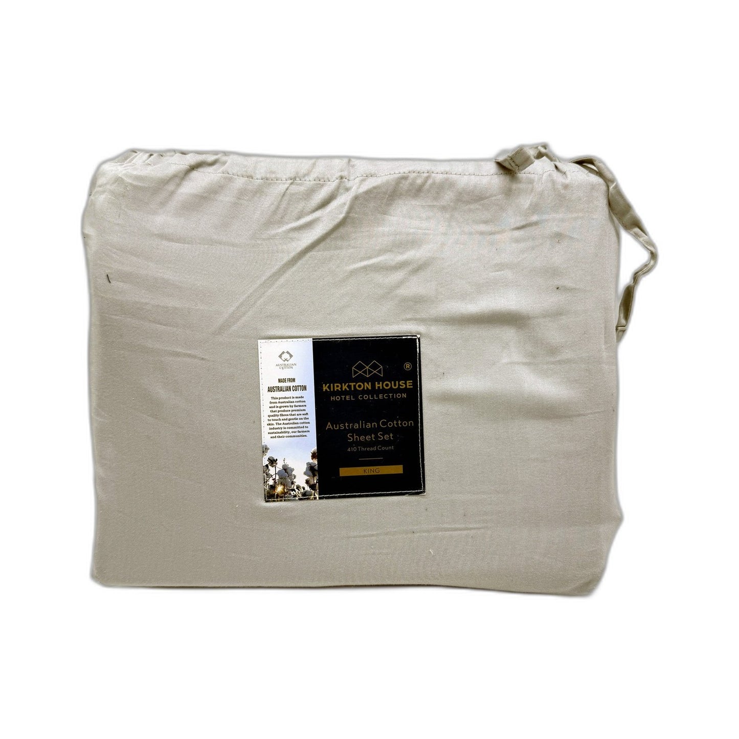 Luxury 410 TC Australian Cotton Hotel Collection Grey Sheet Set KING Bed NEW