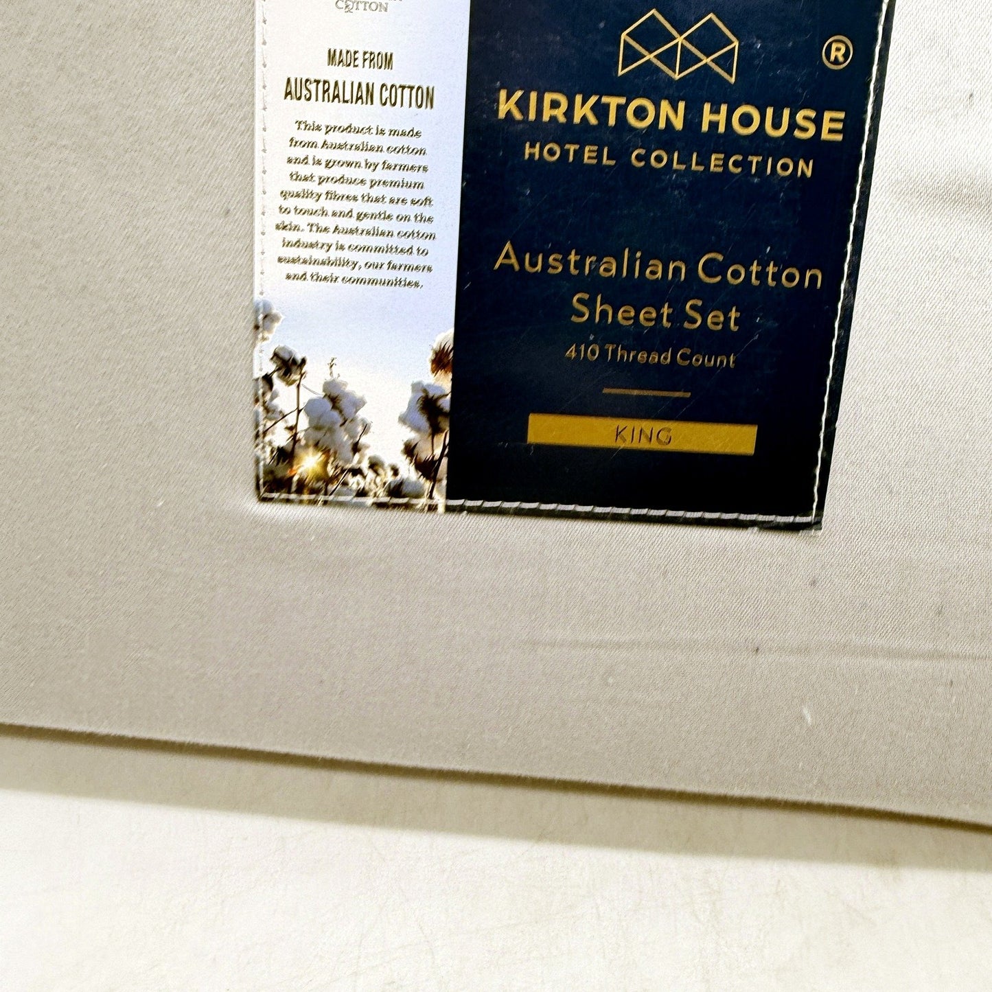 Luxury 410 TC Australian Cotton Hotel Collection Grey Sheet Set KING Bed NEW