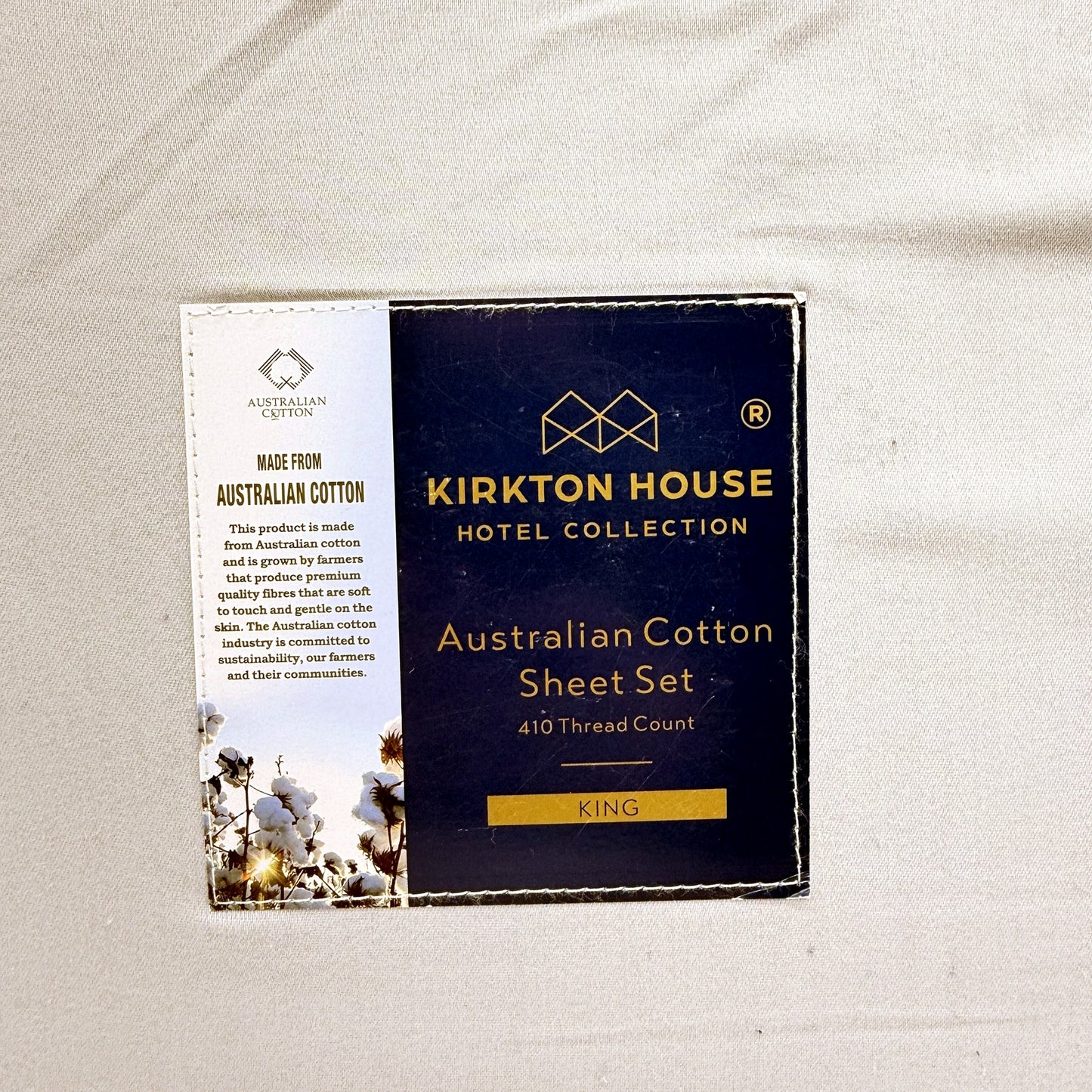 Luxury 410 TC Australian Cotton Hotel Collection Grey Sheet Set KING Bed NEW