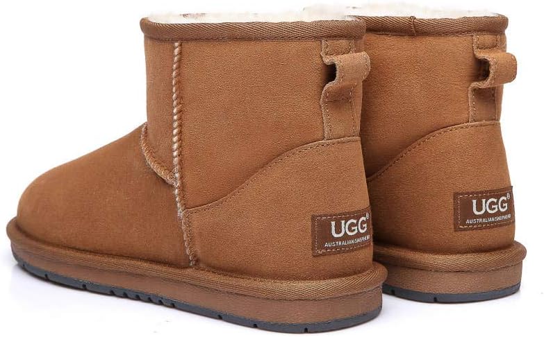 UGG OZ Shepherd Twinface Sheepskin Ankle Boots Chestnut Men 4 Women 6 NEW
