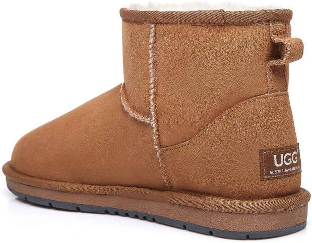UGG OZ Shepherd Twinface Sheepskin Ankle Boots Chestnut Men 4 Women 6 NEW