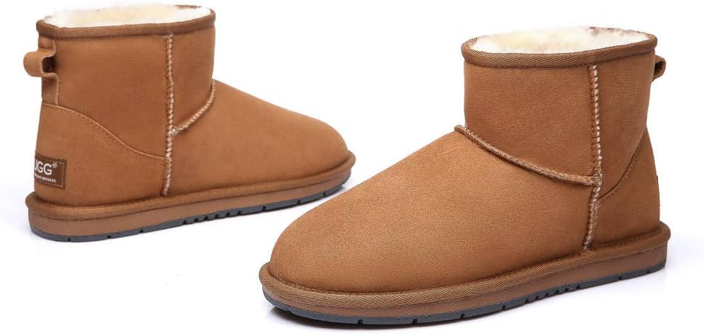 UGG OZ Shepherd Twinface Sheepskin Ankle Boots Chestnut Men 4 Women 6 NEW
