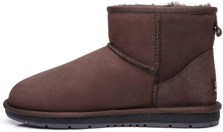 UGG Oz SHEPHERD Unisex Sheepskin Ankle Boots Chocolate Size Mens 9 Ladies 11 NEW