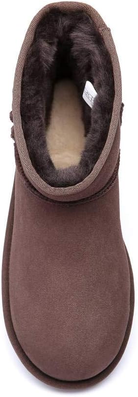 UGG Oz SHEPHERD Unisex Sheepskin Ankle Boots Chocolate Size Mens 9 Ladies 11 NEW