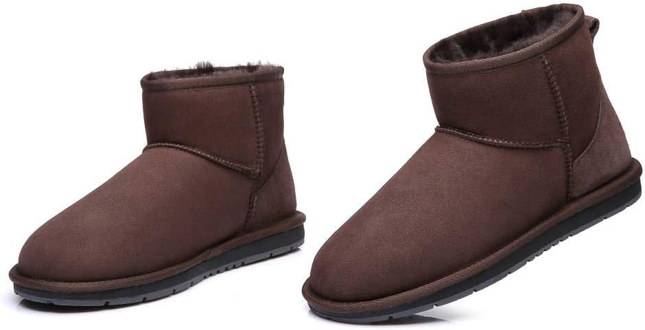 UGG Oz SHEPHERD Unisex Sheepskin Ankle Boots Chocolate Size Mens 9 Ladies 11 NEW