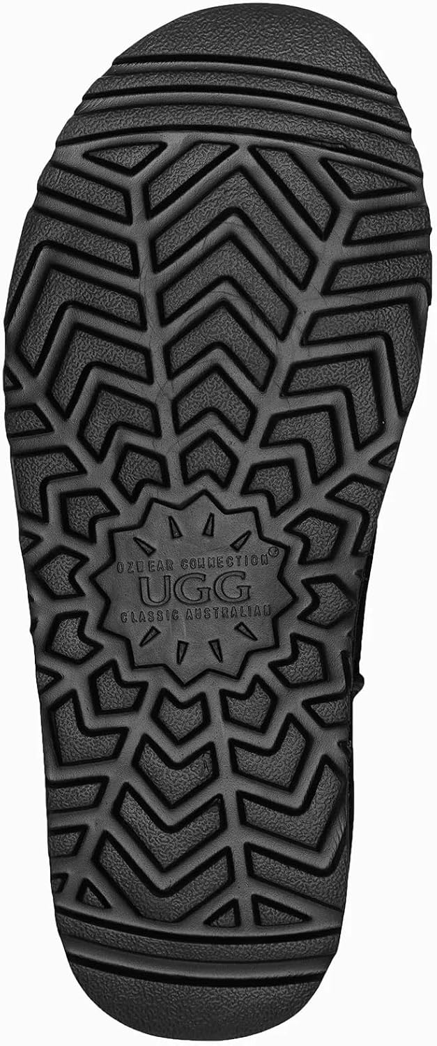 UGG OZWild Mens Classic Australian Sheepskin Ankle Boots, Black, EU 40 NEW
