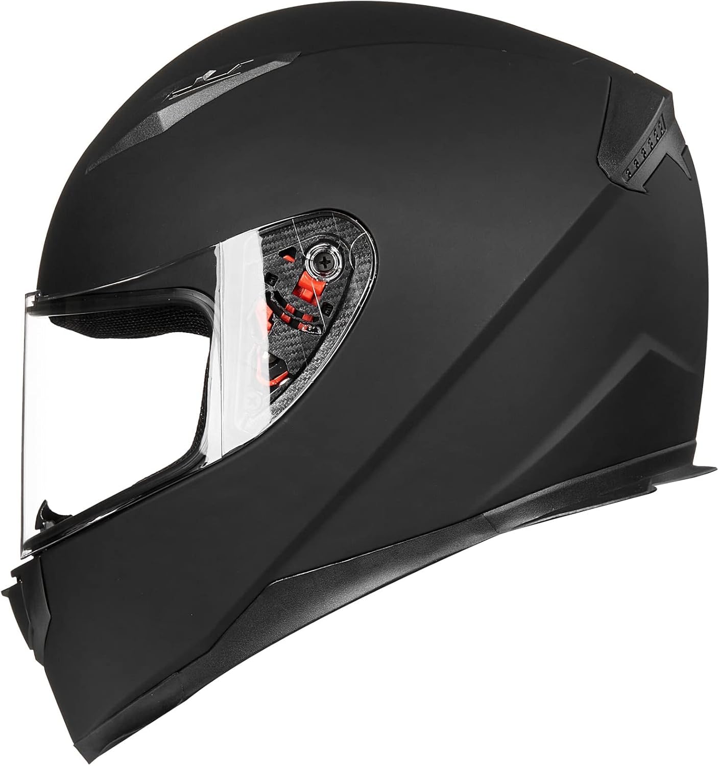 ILM Motorcycle Full Face Helmet Matte Black Detachable Winter Neck Guard LRG NEW