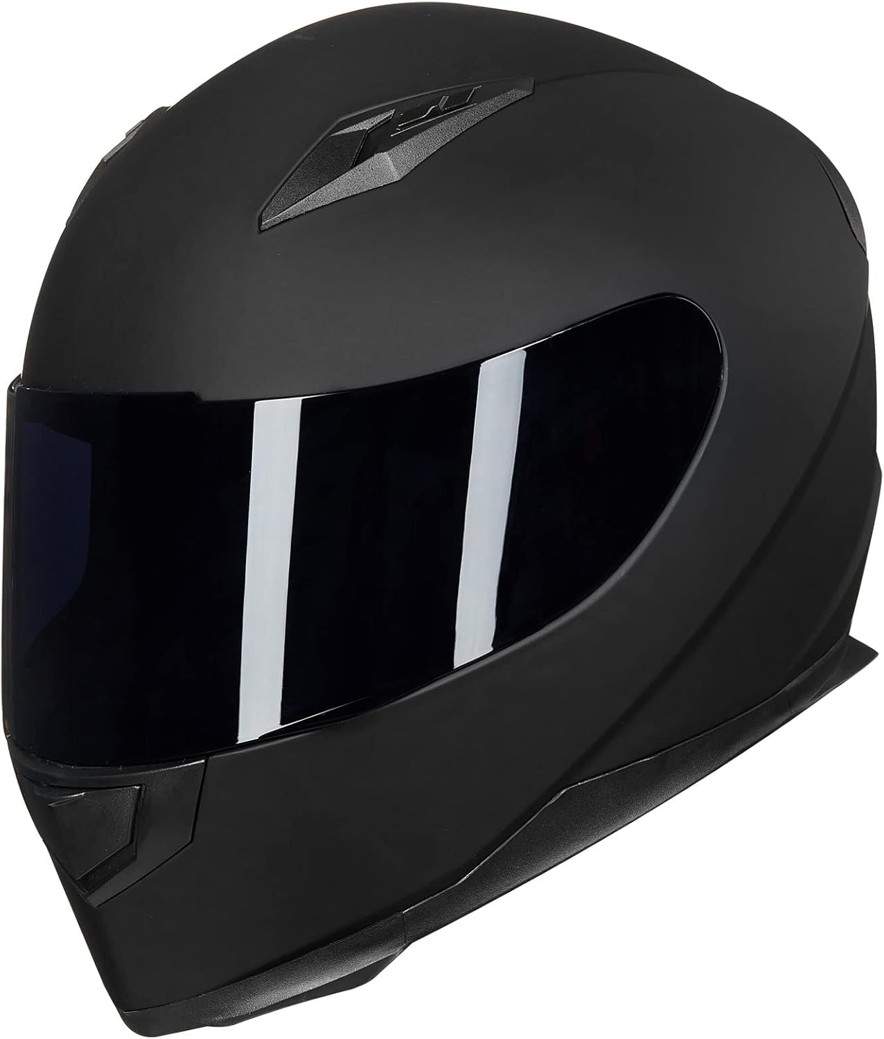 ILM Motorcycle Full Face Helmet Matte Black Detachable Winter Neck Guard LRG NEW