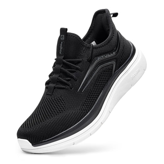 FitVille Extra Wide Fit Slip-On Road Running Shoes Arch Support WIDE US 8.5 NEW