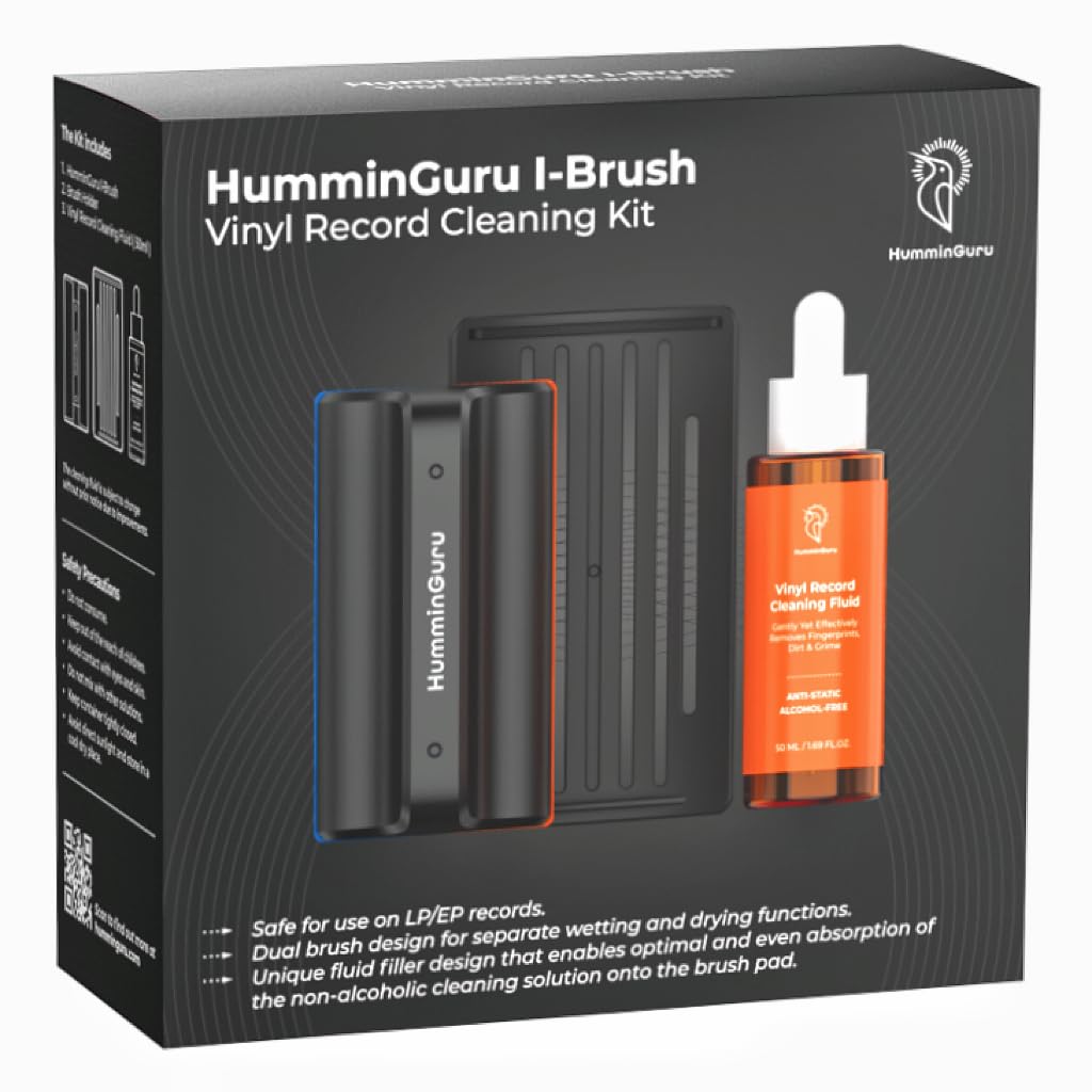 HumminGuru Vinyl Record Cleaning Kit Anti-Static Cleaner for Turntables NEW