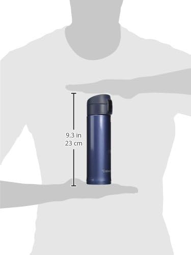 ZOJIRUSHI Stainless Steel Drink Flask with Slicksteel Interior 16 oz Smoky NEW