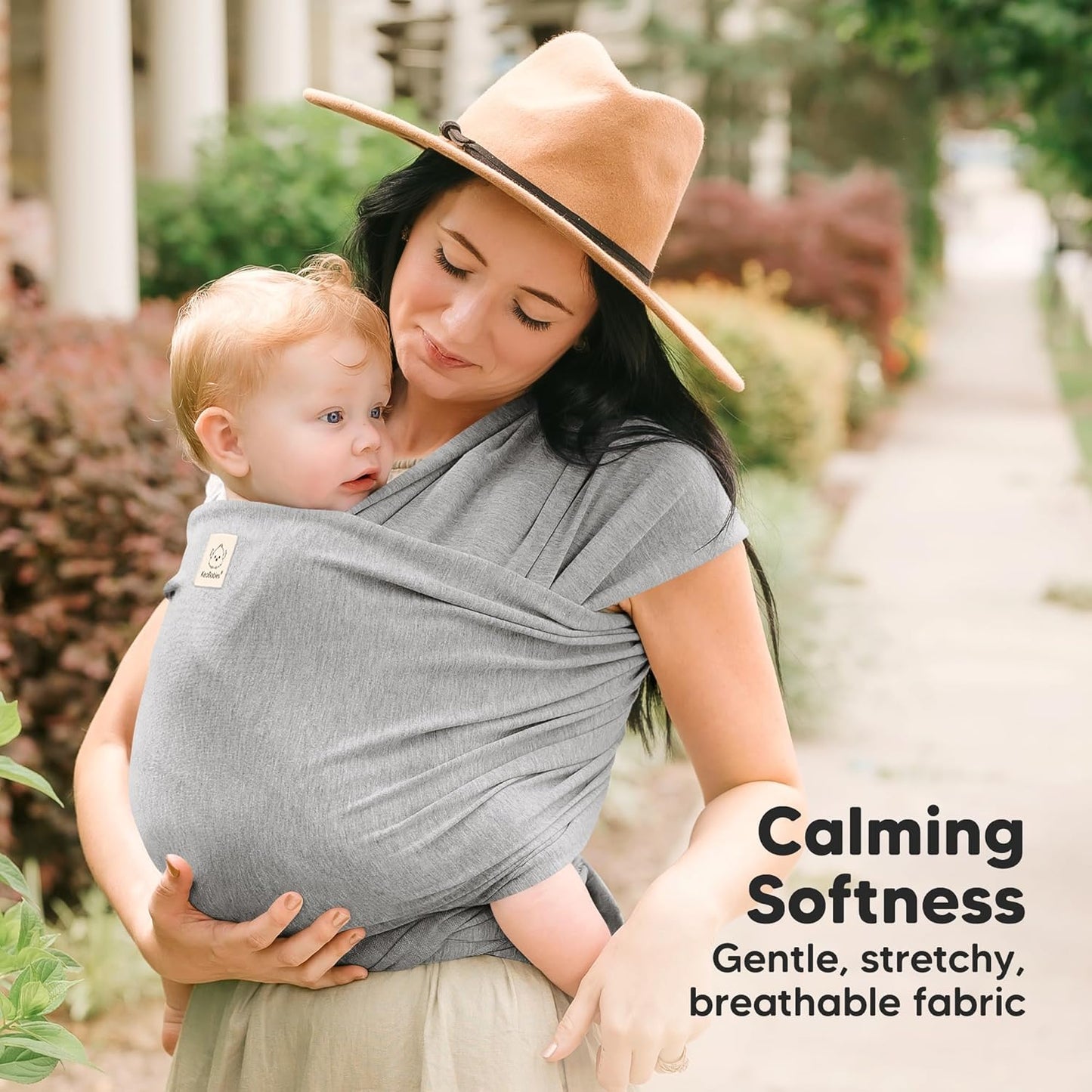 KeaBabies Baby Wrap Carrier All-in-1 Original Newborn - Toddler 3-15kg Grey NEW