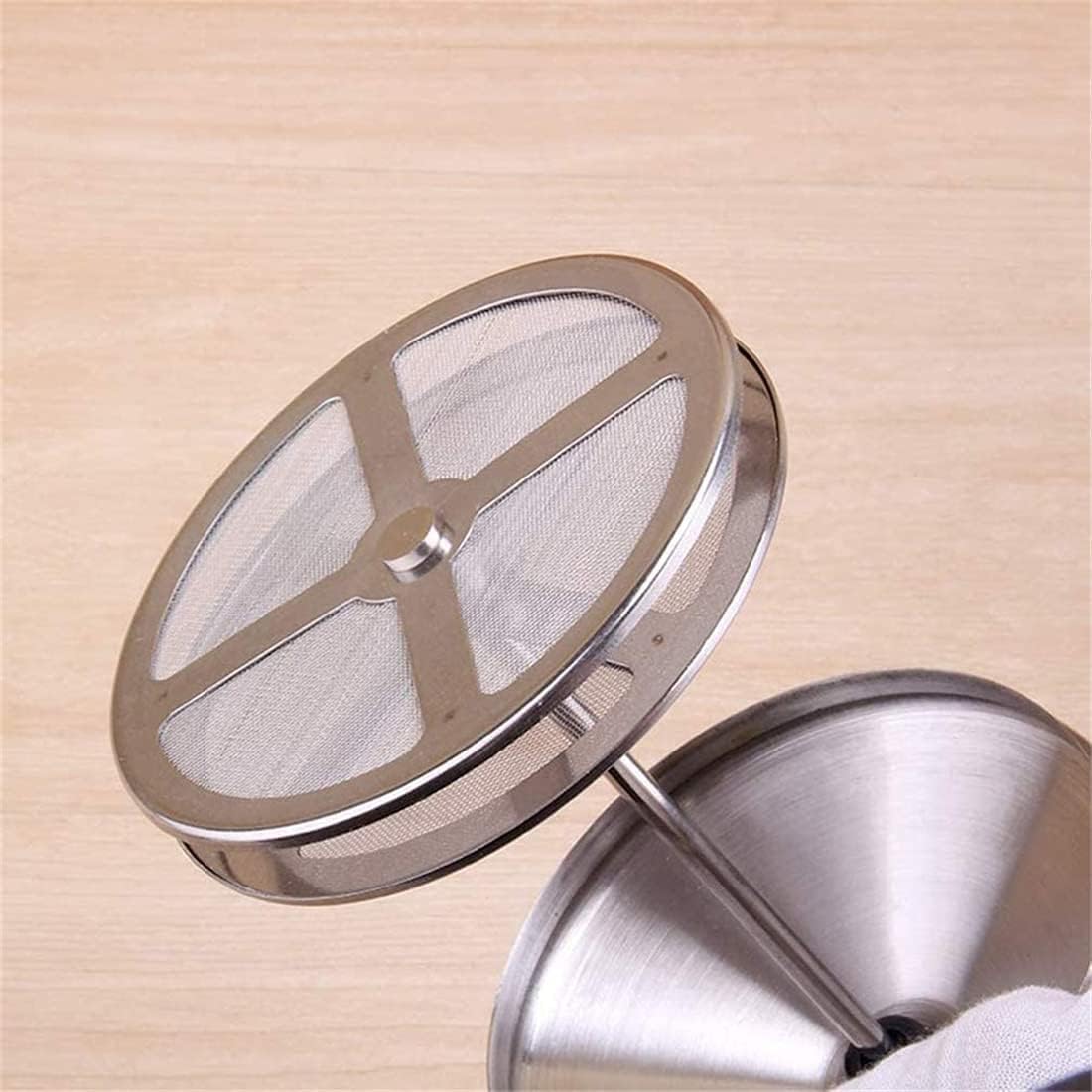 Stainless Steel Manual Milk Frother and Foamer with Filter Screen DEMO