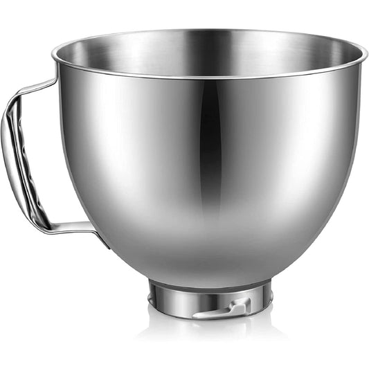 Zudoo Stainless Steel Mixing Bowl Replacement for 4.5-5 Quart Mixers Silver NEW