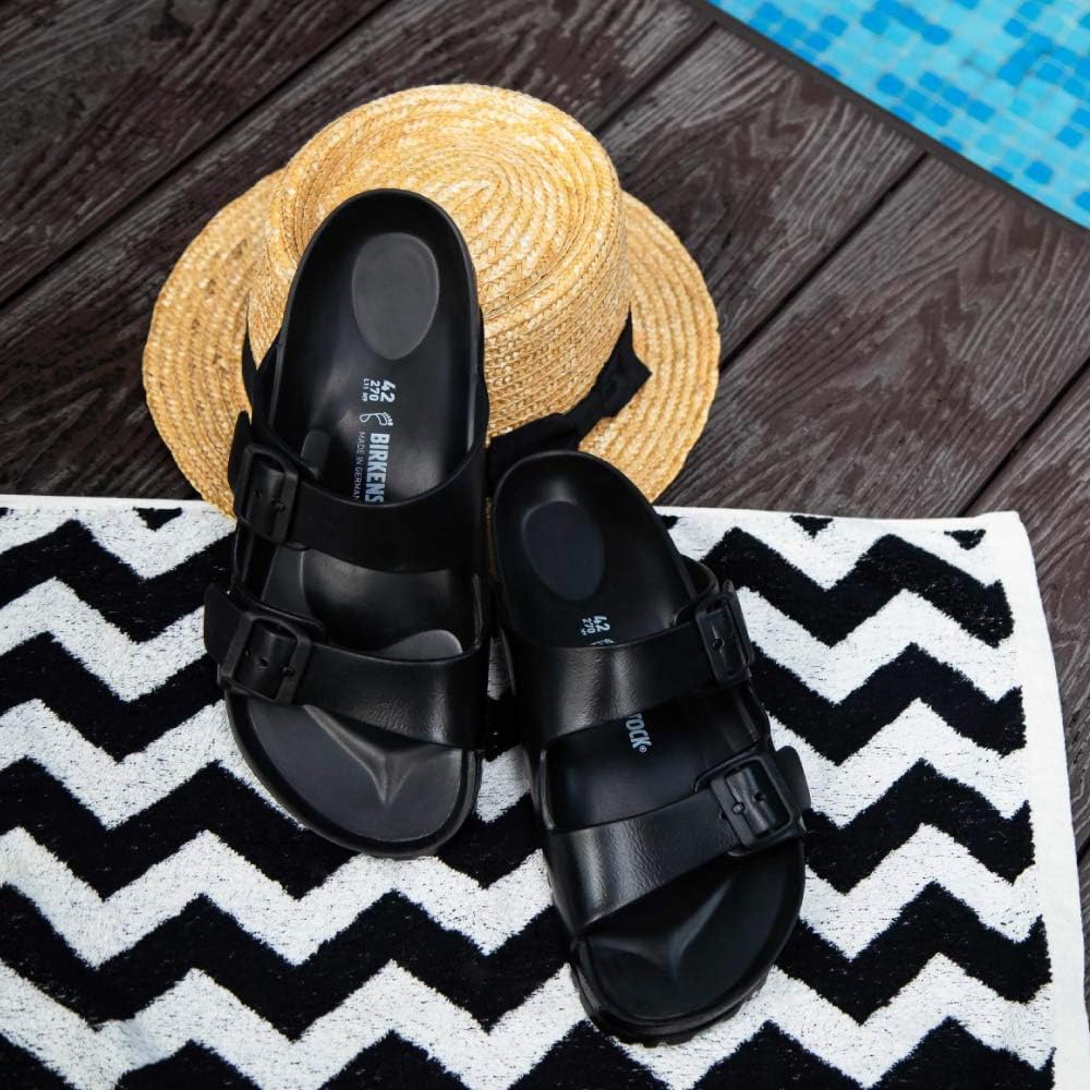 Birkenstock Arizona EVA Black Standard Fit 2Strap Slides Unisex L10 M8 EU41 DEMO