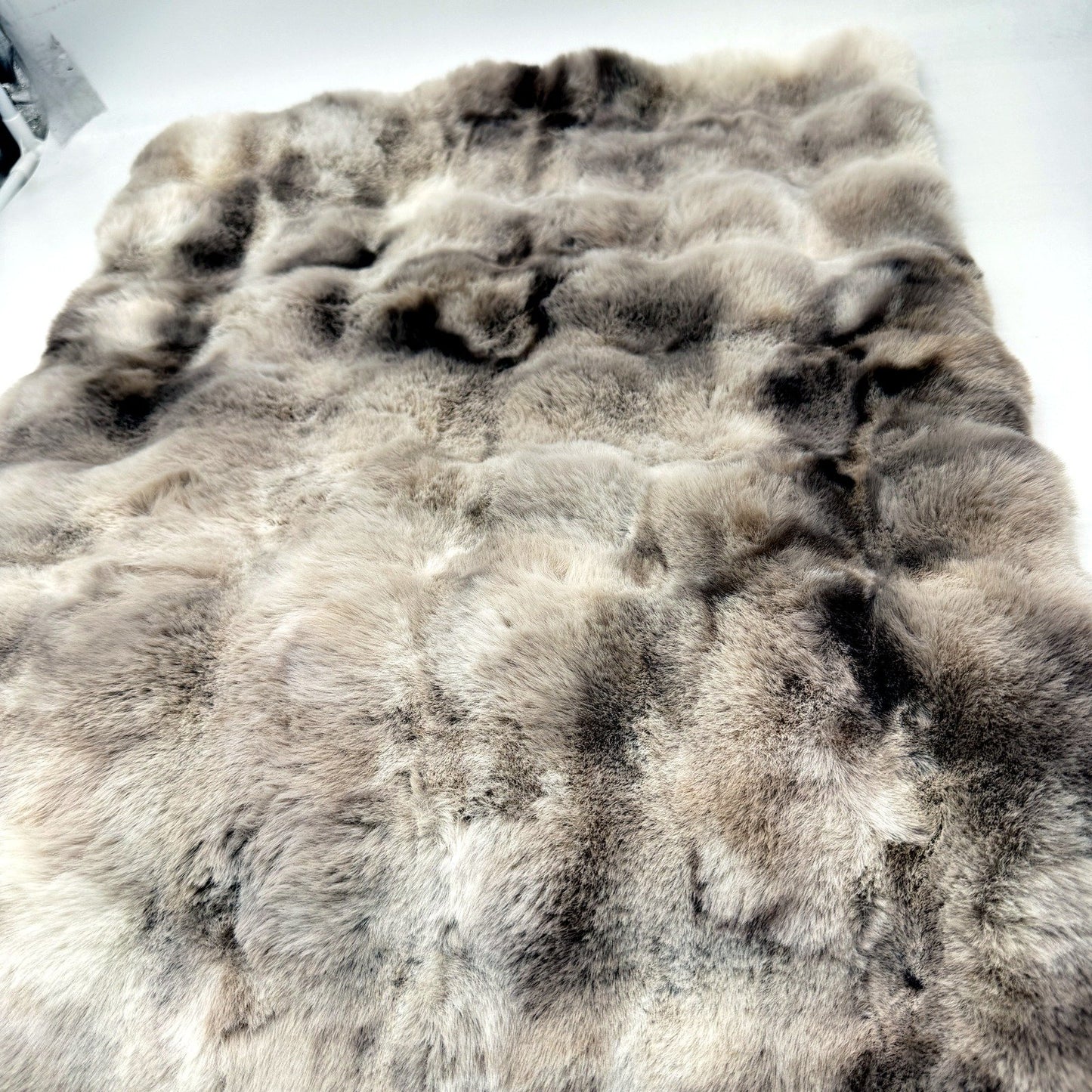 Soft & Luxurious Faux Fur Quilt Cover Set Textured Bedding Cream & Tan QUEEN NEW
