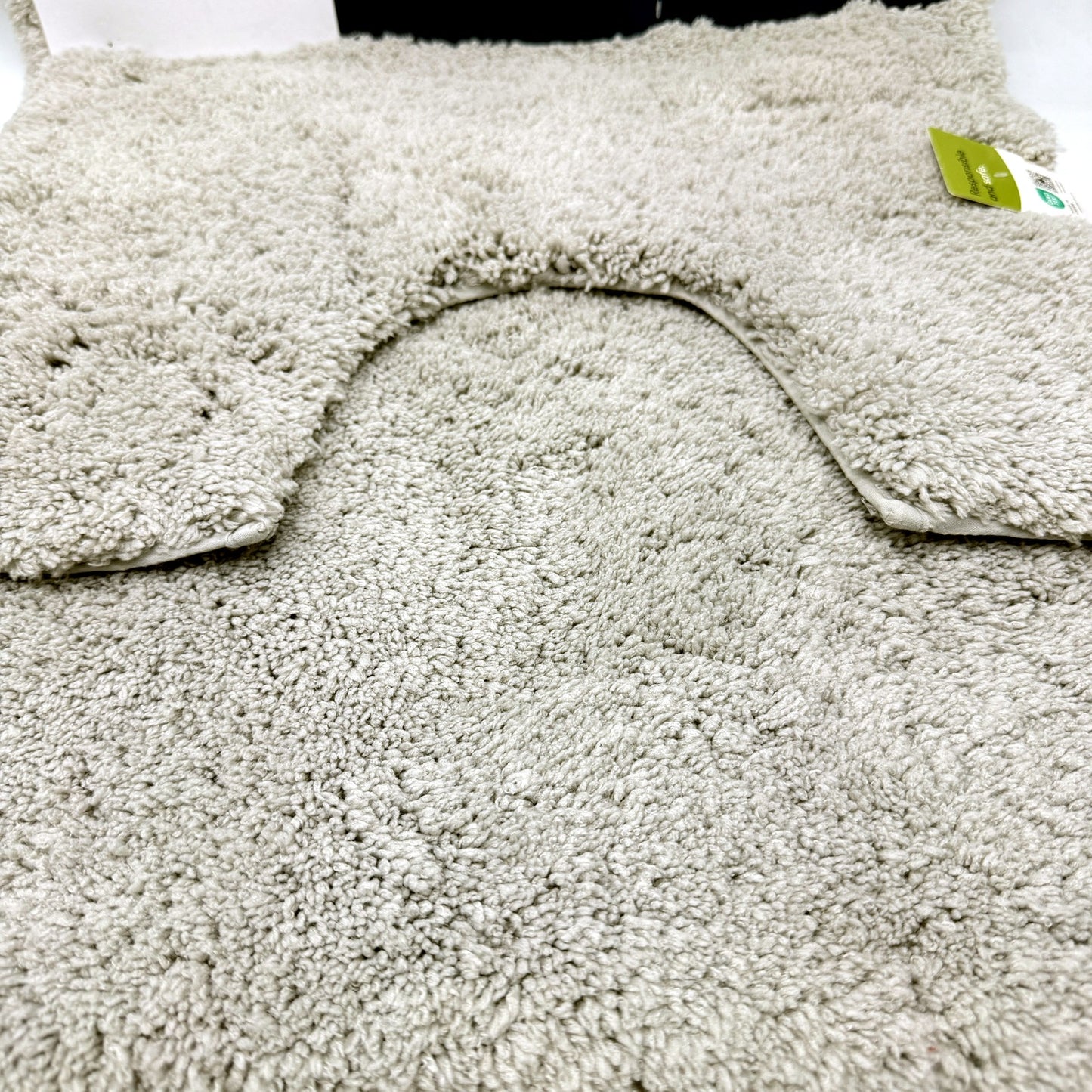 Soft Touch 2 Piece Grey Bath & Toilet Mat Set Non-Slip Bathroom Rug NEW