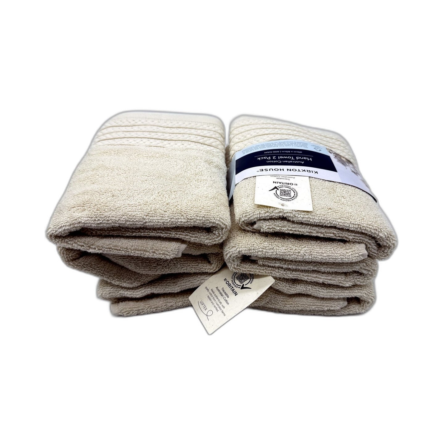 Australian Cotton 6 Piece Beige Hand Towel Set Soft Absorbent Bathroom NEW