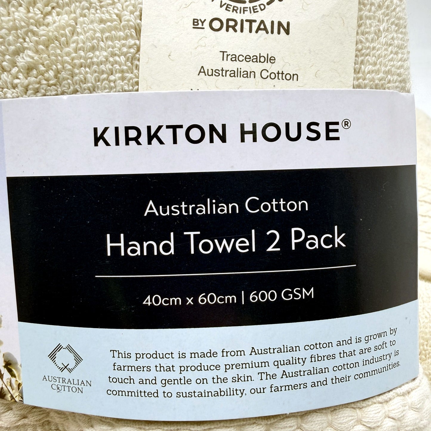 Australian Cotton 6 Piece Beige Hand Towel Set Soft Absorbent Bathroom NEW