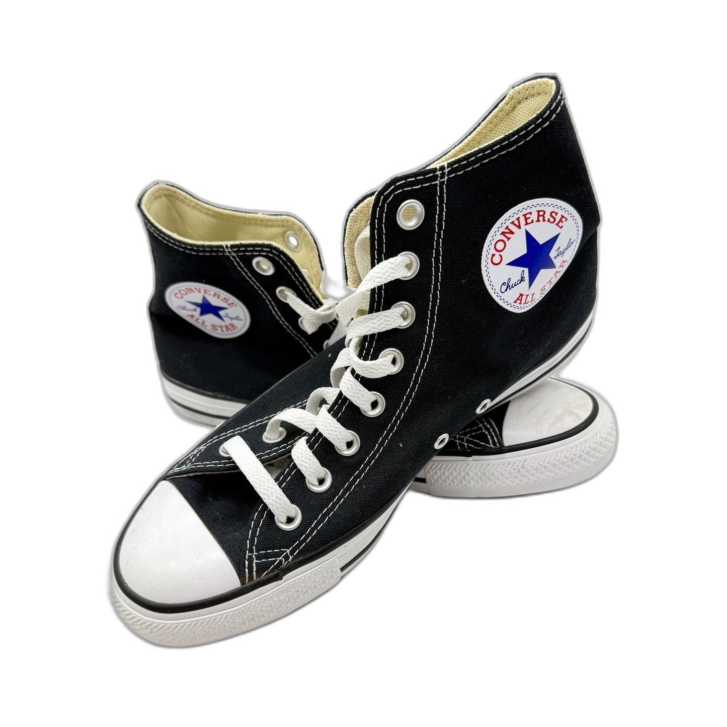 Converse Unisex Chuck Taylor All Star High-Top Black Sneakers US M7 W9 DEMO