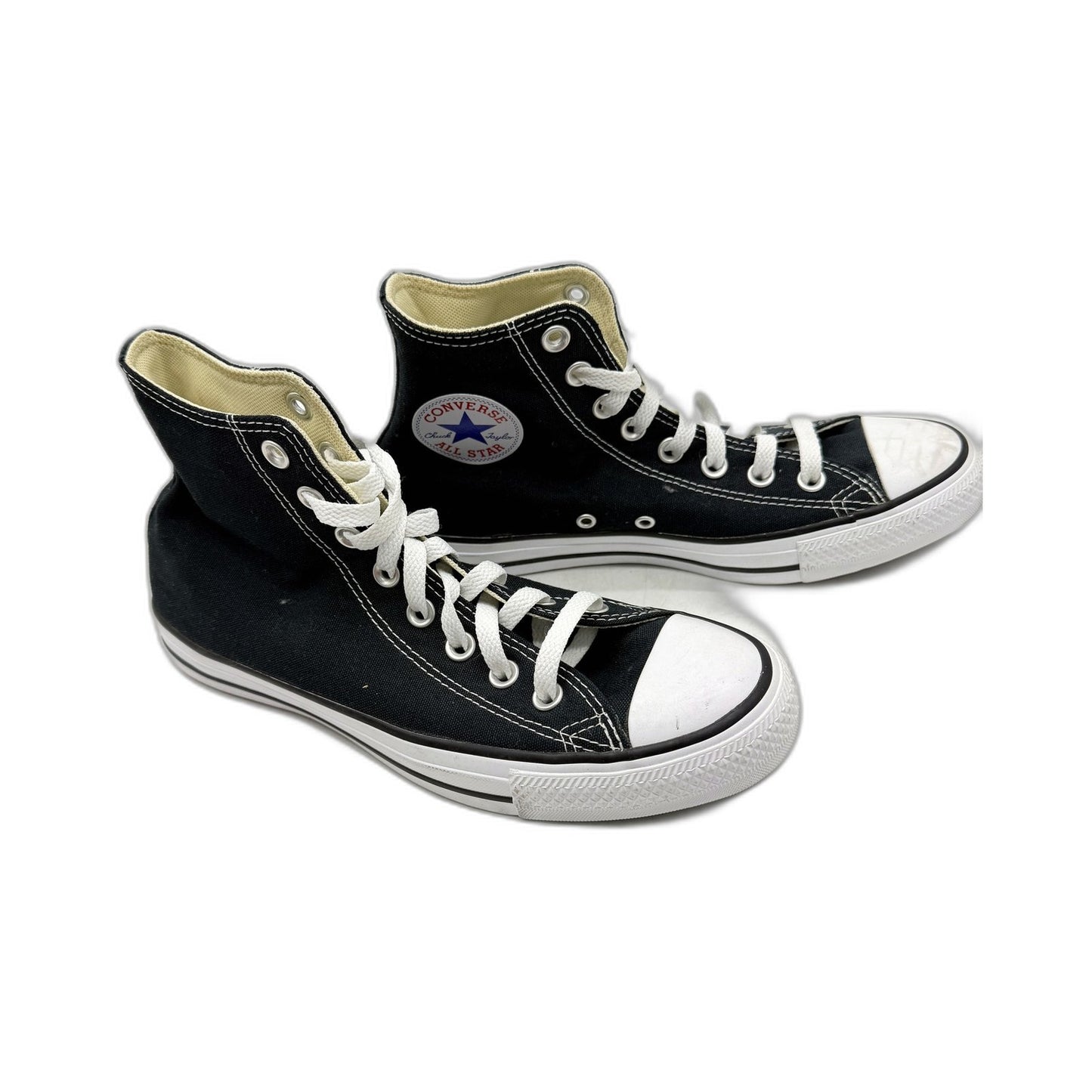Converse Unisex Chuck Taylor All Star High-Top Black Sneakers US M7 W9 DEMO