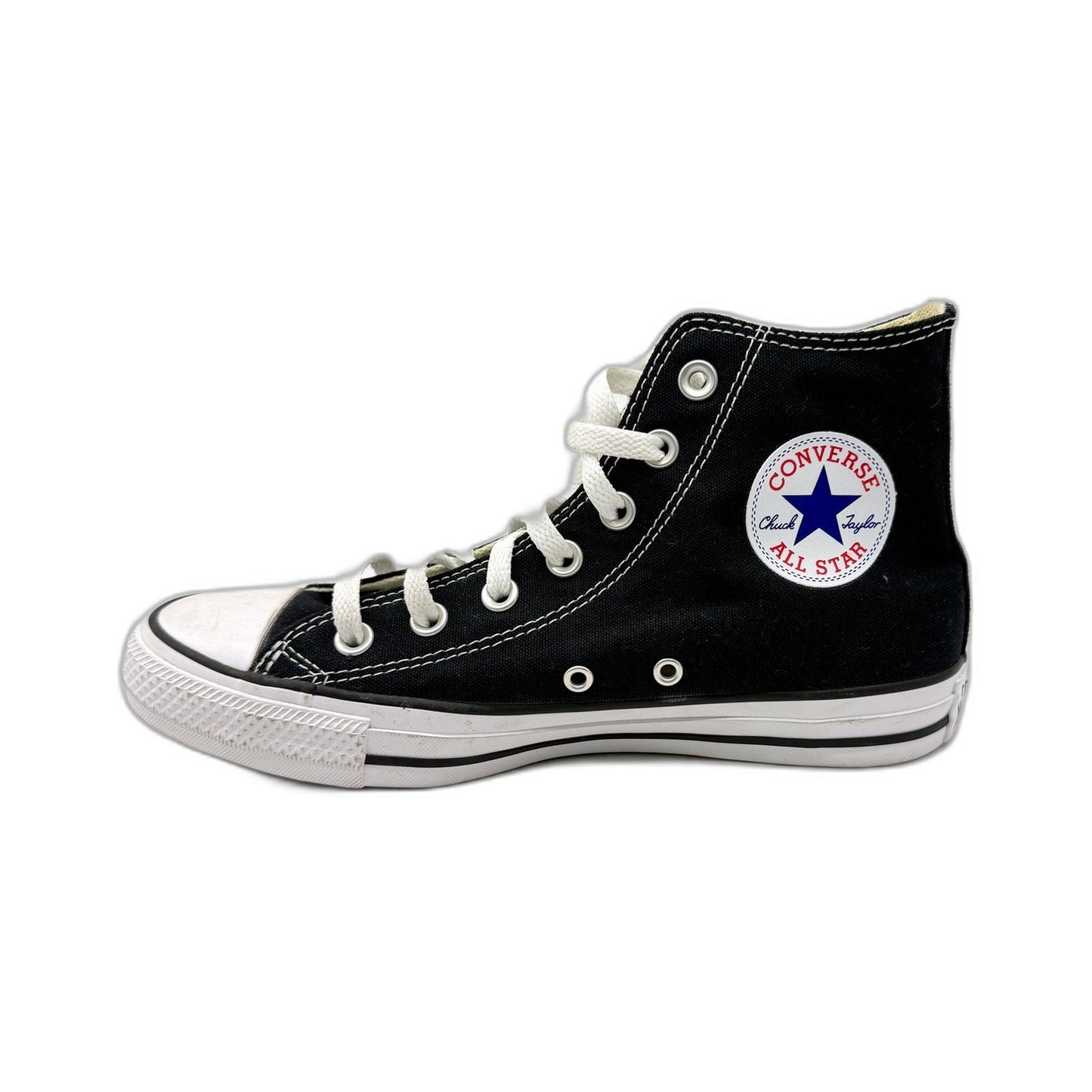 Converse Unisex All Star Black Canvas High Top Sneakers US Mens 6 Women 8 DEMO