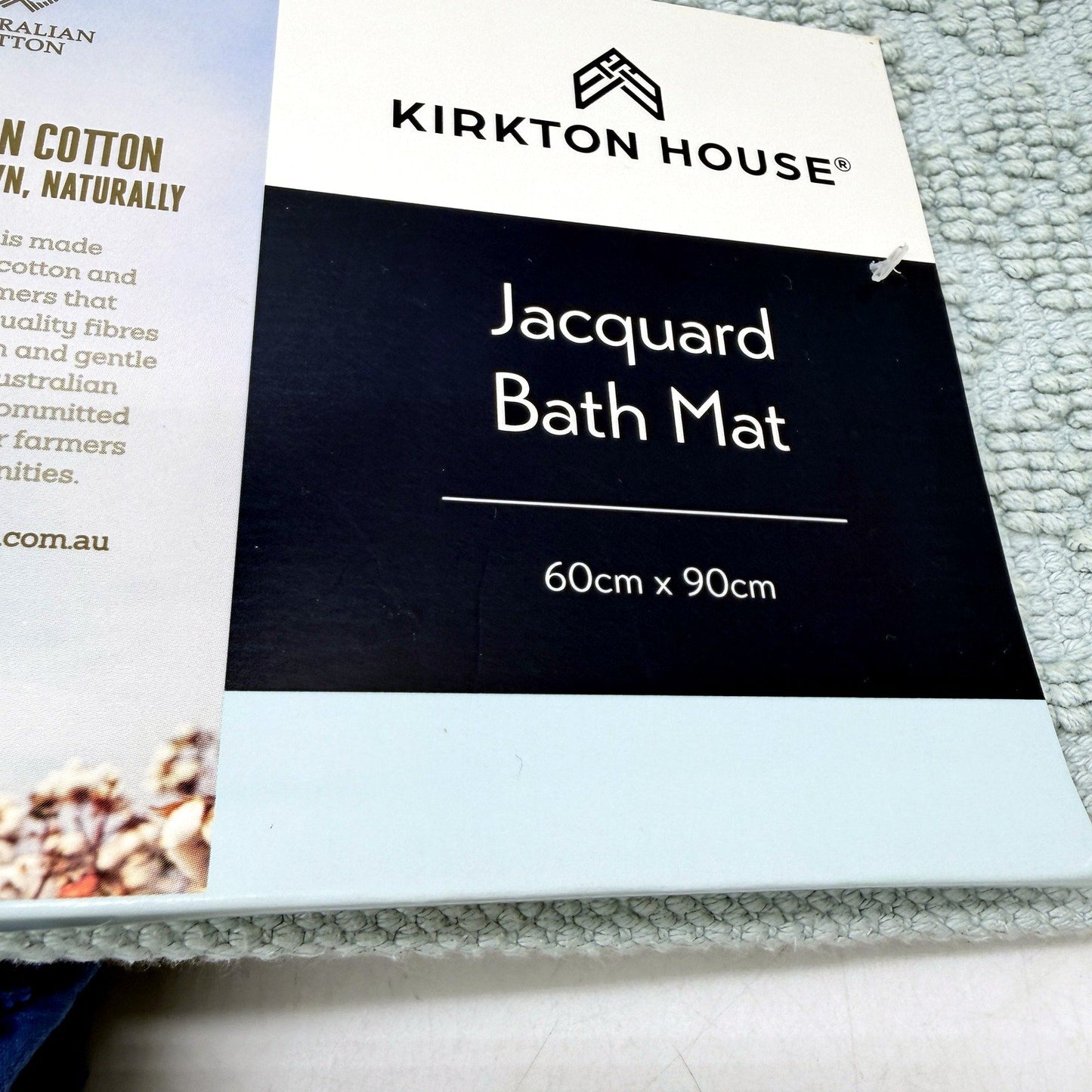 Blue & Mint Green Decorative Cotton 2 Bath Mats & 4 Hand Towel Set 6 Piece NEW