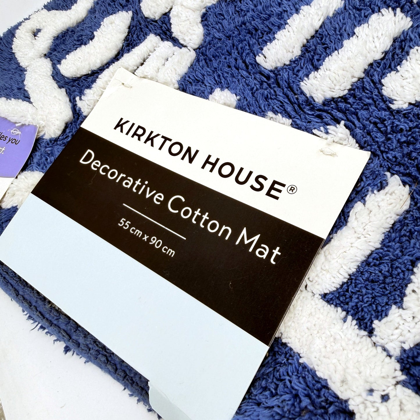 Blue & Mint Green Decorative Cotton 2 Bath Mats & 4 Hand Towel Set 6 Piece NEW