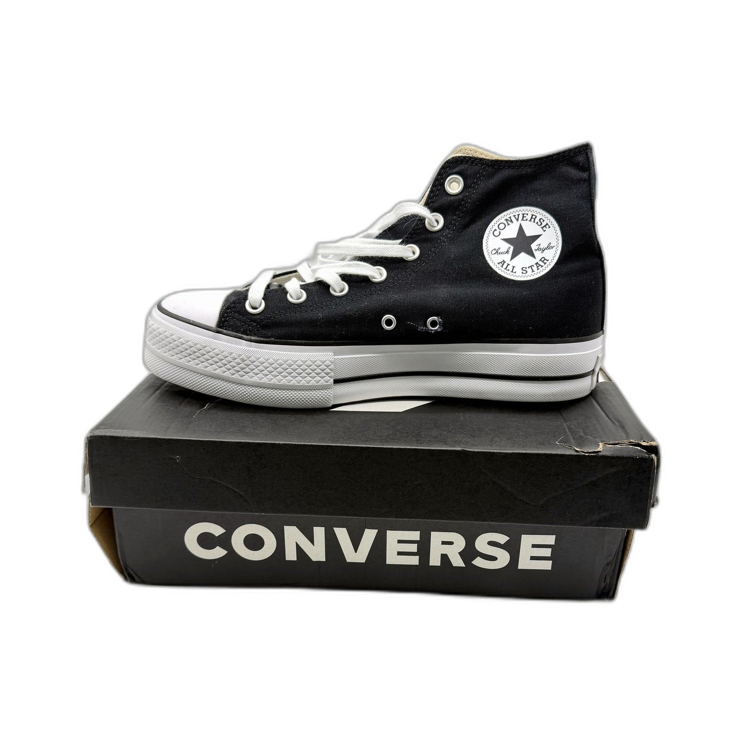 Converse Womens All Star High-Top Black Canvas Sneakers US 10 DEMO