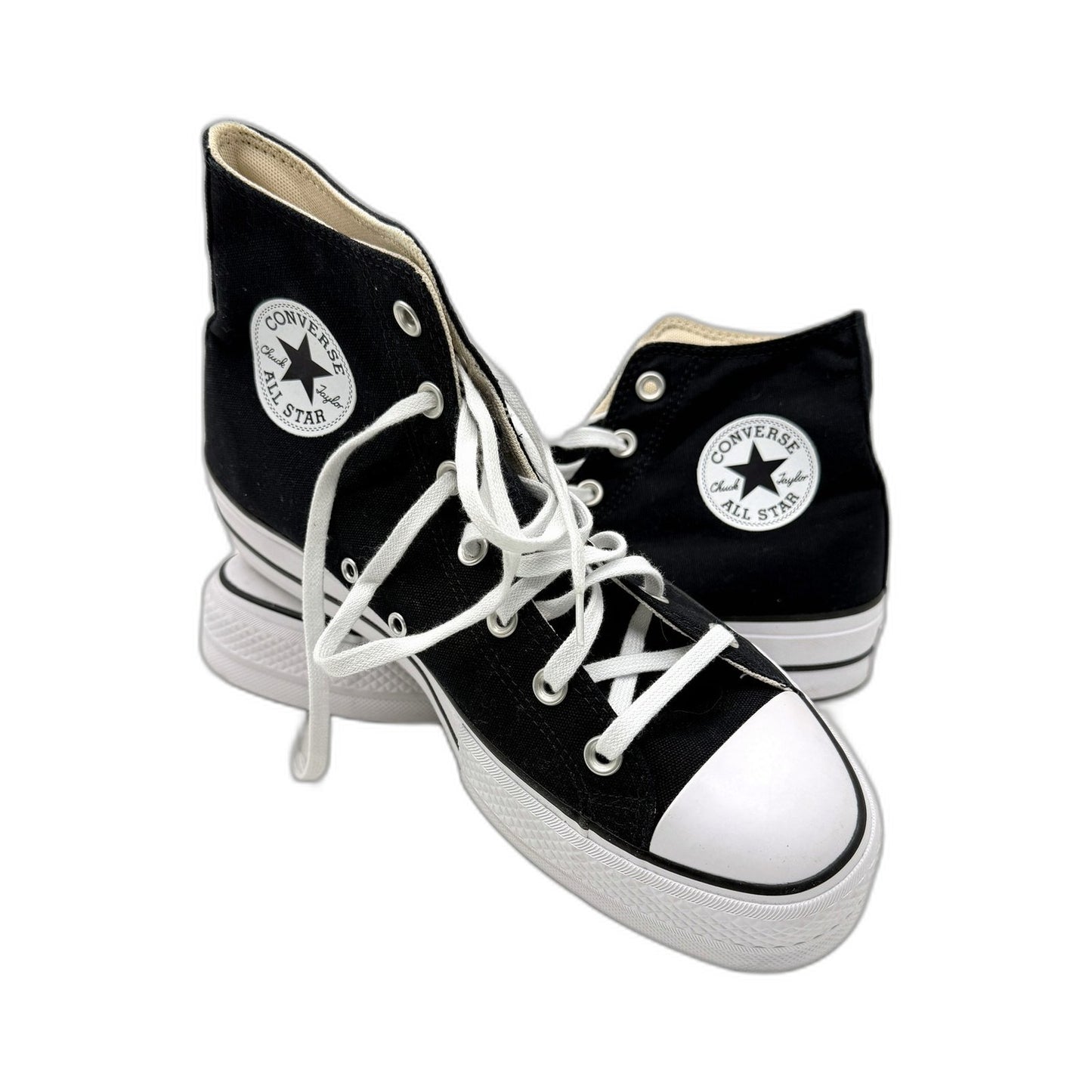 Converse Womens All Star High-Top Black Canvas Sneakers US 10 DEMO